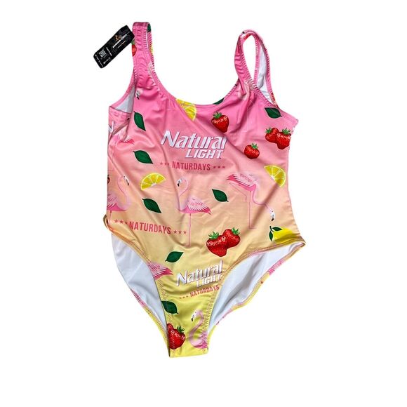 Anheuser-Busch XL New w/tags Bathing Suit Shiniesty  Polyester Spandex One Piece - Picture 1 of 6